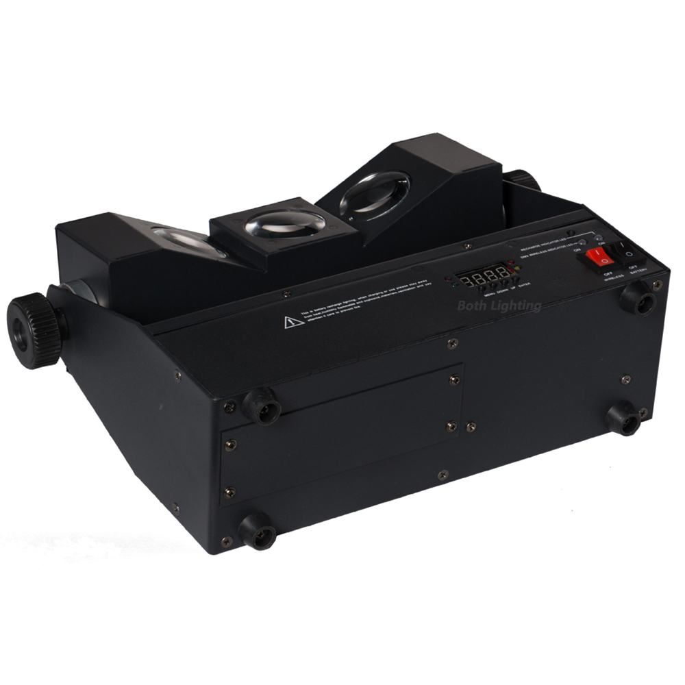 8pcs Carton pack Wireless DMX Rgba tri beam wash light 3x10w Battery powered LED Uplights Wireless DMX wash light