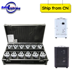 12pcs with case Pro Night Club Decor Uplight 3x18w RGBWA+UV Wireless Battery led mini par lights