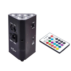 12pcs with case Pro Night Club Decor Uplight 3x18w RGBWA+UV Wireless Battery led mini par lights