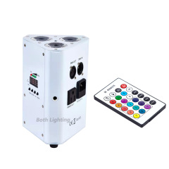 12pcs with case Pro Night Club Decor Uplight 3x18w RGBWA+UV Wireless Battery led mini par lights
