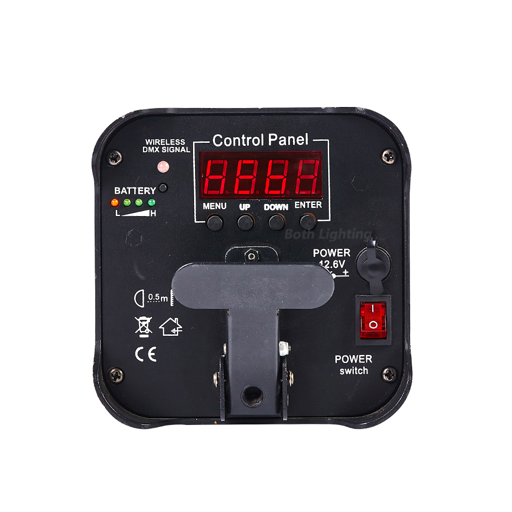 8pcs with case battery Wireless DMX  Remote Led Wedding Uplight 6x18w RGBWAUV 6in1 LED Par DJ Light