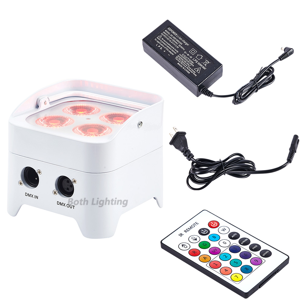 8pcs with 2 bags DJ Par Hex 4*18w 6in1 RGBWA+UV Rechargeable Wireless DMX Battery Powered LED Uplight