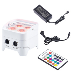 8pcs with 2 bags DJ Par Hex 4*18w 6in1 RGBWA+UV Rechargeable Wireless DMX Battery Powered LED Uplight