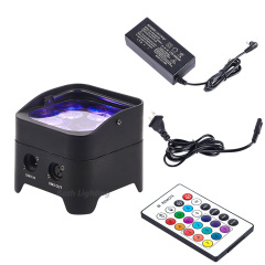10pcs with case s6 mini DJ uplight LED 6x18w rgbwuv 6in1 DMX IR Wifi Wireless Wedding Battery Powered Uplight