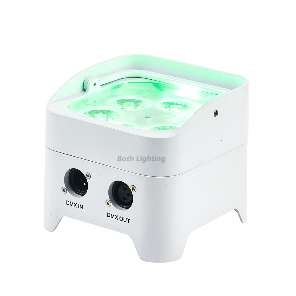 10pcs with case s6 mini DJ uplight LED 6x18w rgbwuv 6in1 DMX IR Remote Wireless Wedding Battery Powered Uplight