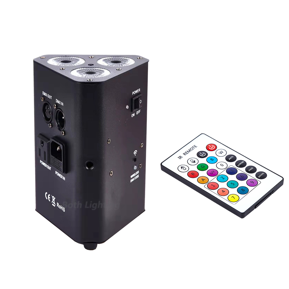 10pcs mini uplighting wireless led par battery led uplights 3x18W RGBWA+UV 6in1 uplights