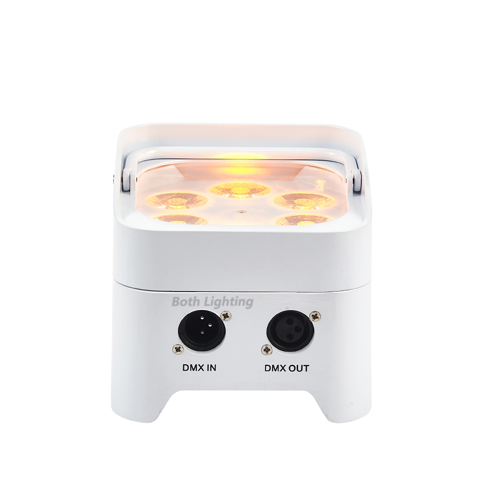 10pcs with case s6 mini DJ uplight LED 6x18w rgbwuv 6in1 DMX IR Remote Wireless Wedding Battery Powered Uplight