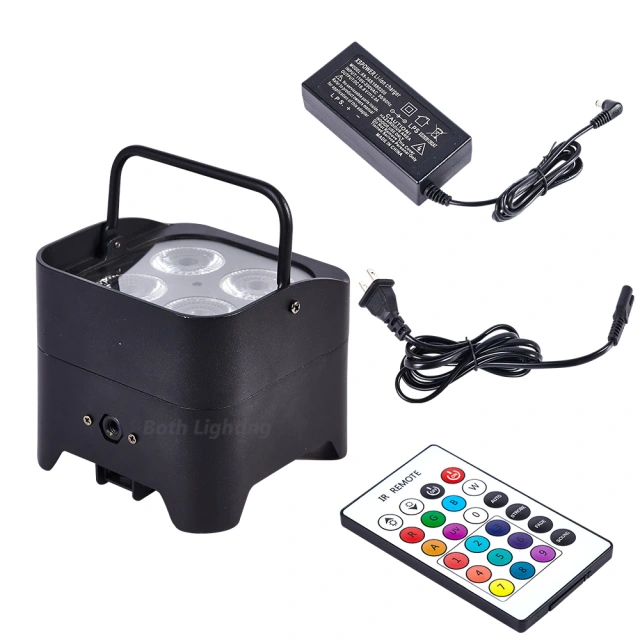 8lights+ 2 Carry bags  4*18w BOTH LIight  For Battery Wireless DMX Remote Led Mini Wedding Uplighting