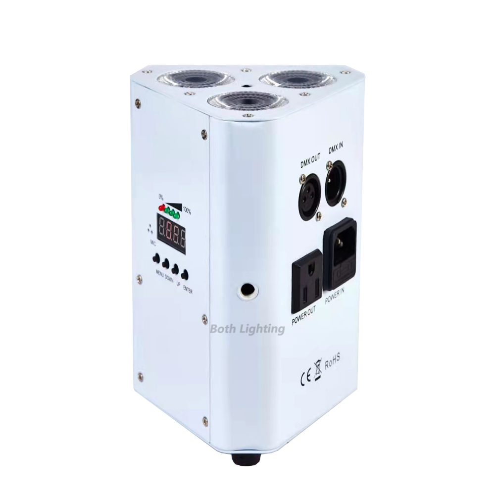 4 Lights Carton 3*18w Battery RGBWA UV  Led Wireless Dmx Wedge Uplights with IRC Remote control