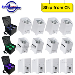 12pcs with 3 bags Smart DJ S4 Freedom Akku Uplighting 4x18w RGBWA UV 6in1 Wireless dmx Battery Uplight Wedding Djs Club Par
