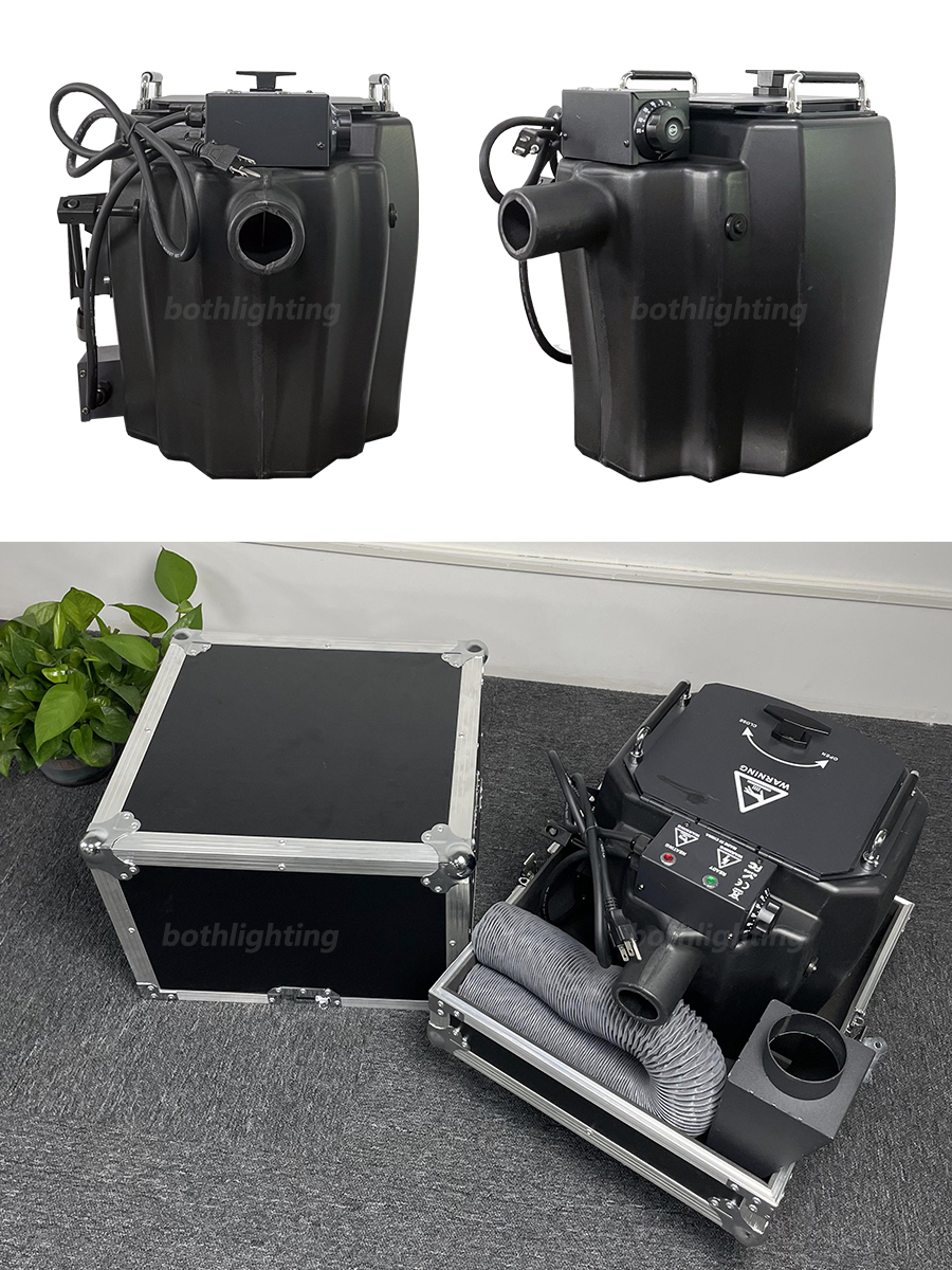 Anqidi 3500W DJ Stage Effect Dry Ice Machine Manual Black Plastic Low Smoke  Machine for Wedding Party 