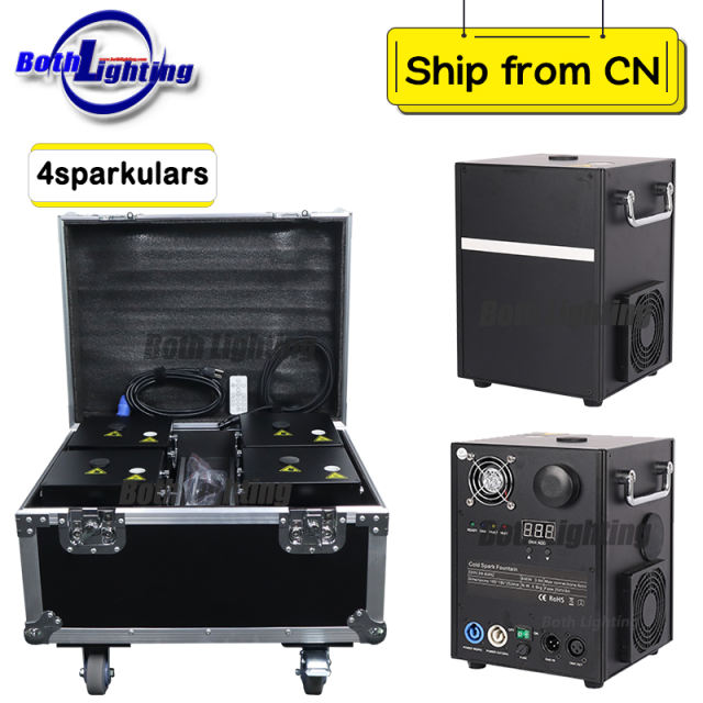 4pcs with case 650w stage effect Cold Spark Firework machine Wedding cold pyrotechnics fountain