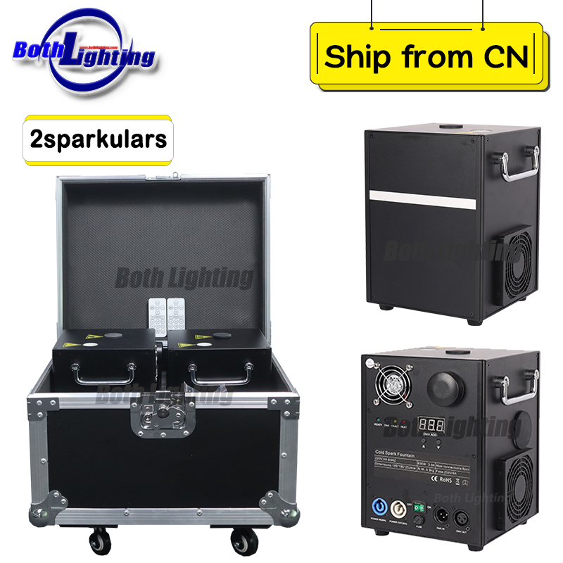 2pcs with case 650w cold spark machine Wedding Digital Fireworks Sparkler Stage Fountain cold fireworks machine