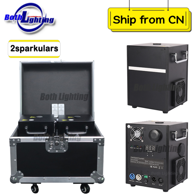 2pcs with case 650w cold spark machine Wedding Digital Fireworks Sparkler Stage Fountain cold fireworks machine