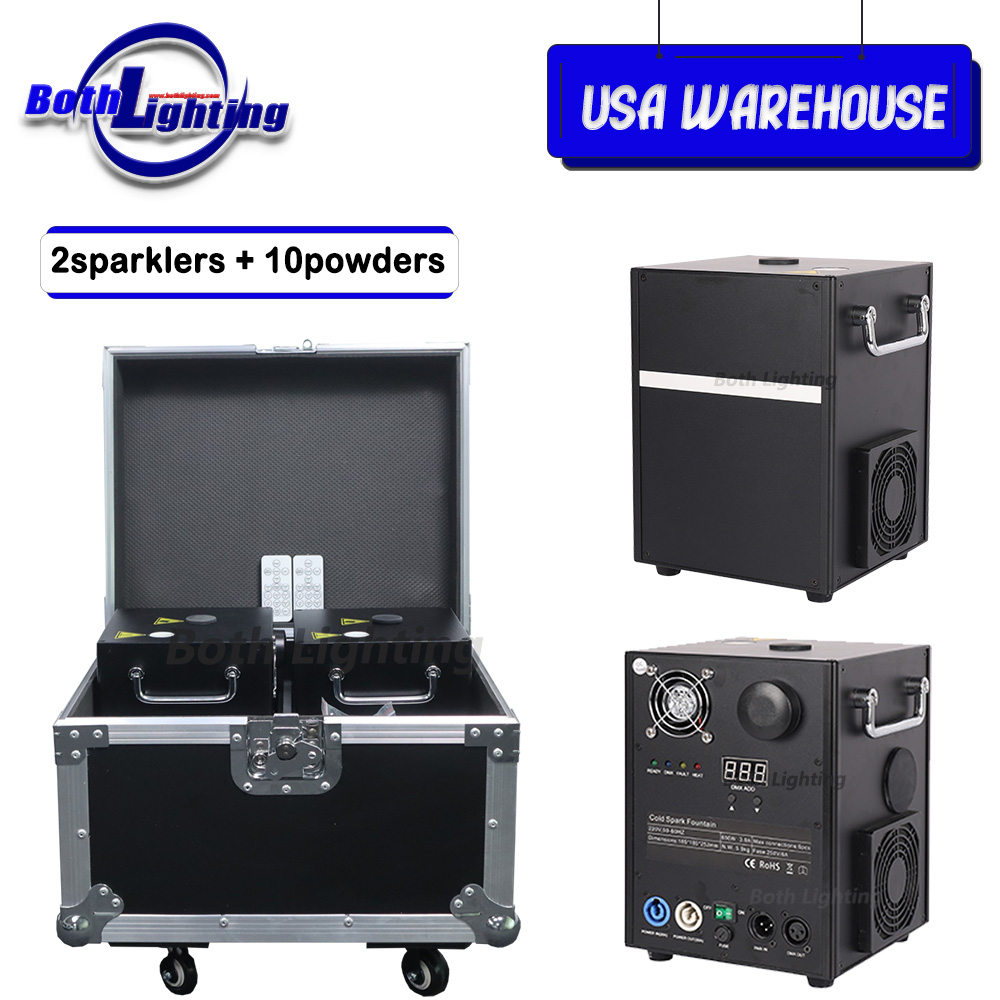 Iverens 750W Cold Spark Machine 2-Pack – DMX Stage Effect For Weddings, Parties, DJ Events