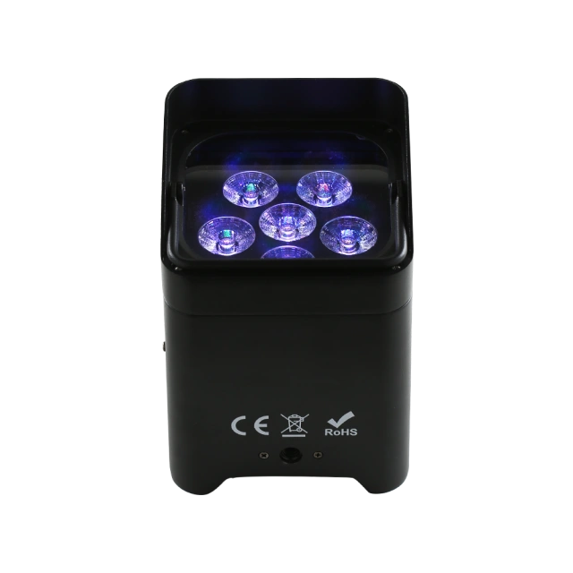 EU warehouse Smart DJ S6 Uplighting 8pcs with a case 6x18w RGBWA UV 6in1 Wireless DMX LED Up Light Wedding DJs Battery Power Uplighters