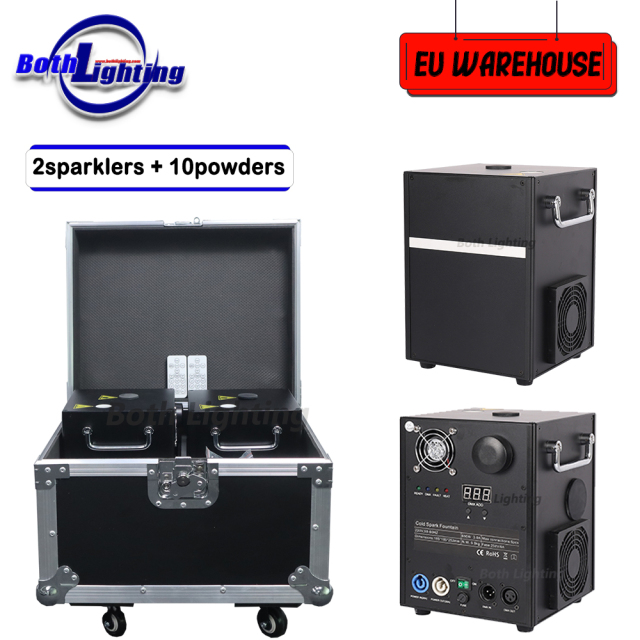 EU Warehouse 2pcs with a case 650w Cold Sparkular Machine Wedding Dj Eeffect DMX Stage Sparklers Fireworks with Remote control