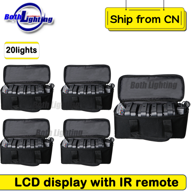 20pcs with 5bags IR Mini uplight for wedding DJ event light Freedom par 4led 4x12w Wireless Battery Powered led uplights
