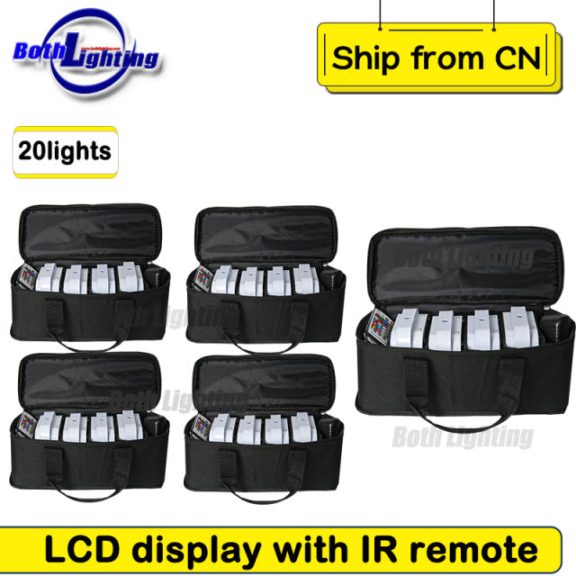 8pcs with 2bags Battery Operated Dj Freedom 4x12w IR4 Wireless LED Uplighting Wedding