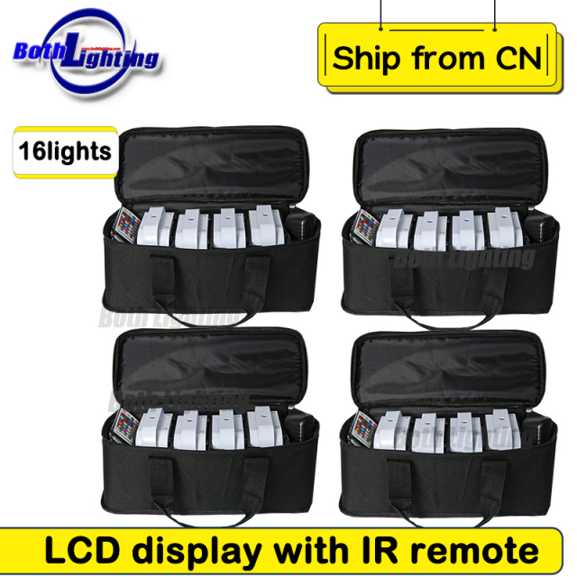 8pcs with 2bags Battery Operated Dj Freedom 4x12w IR4 Wireless LED Uplighting Wedding