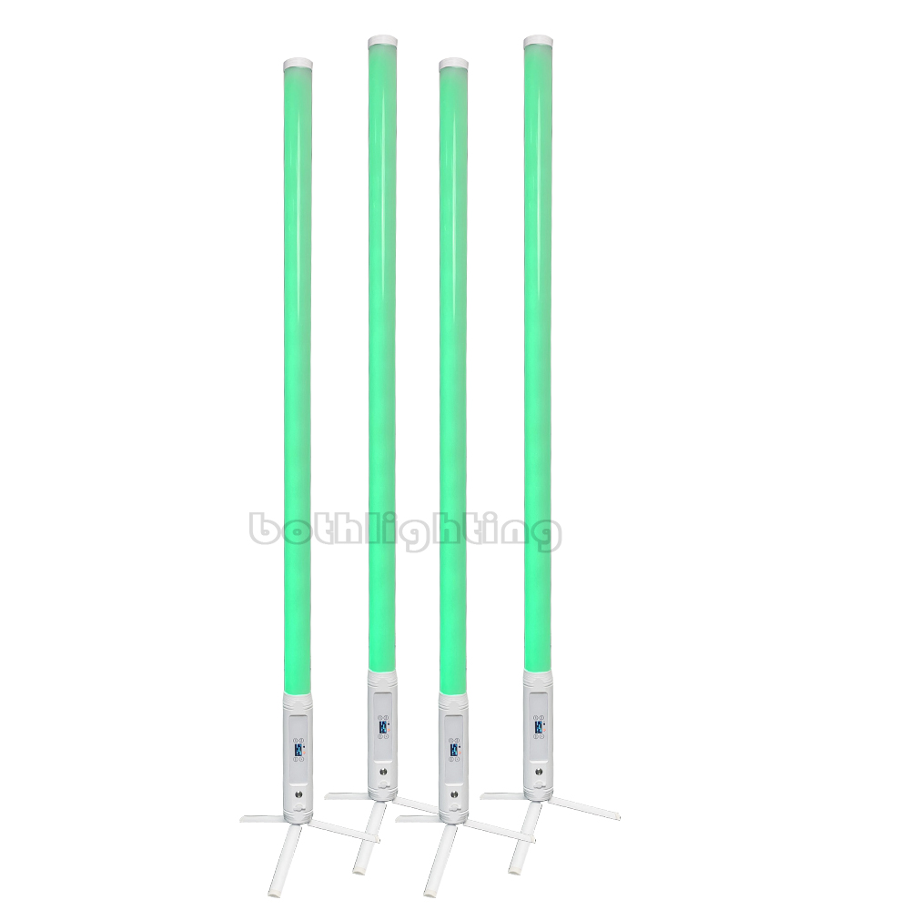 4pcs with a bag Wireless Battery Both Tube 360 Degree Led Pixel Dj Light Pixel Dj Full Color Wireless tube DMX IR