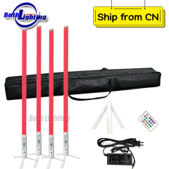 4pcs with a bag Wireless Battery Pixel Tube 360 Degree Led Titan Tube Dj Light Full Color Wireless DMX IR
