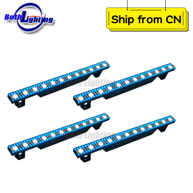 4pcs FX Bar 5050 RGB Pixel Wash Linear Strip LED Lighting Strobe Effect Battery Wash Bar Light