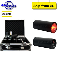 36pcs with 3Cases Advanced Mini Chroma Cannons 1pc 15W RGBAW UV 6in1 Wireless DMX Battery Smart DJ Wedding Light