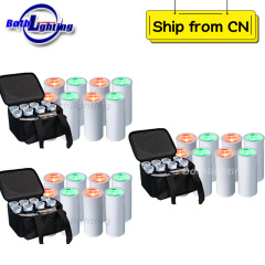 24pcs with 3Bags Professional Chroma Cannons 1pc*15W Mini Wireless Smart DJ RGBAW UV 6in1 Can Wireless DMX Battery  Effect Wedding Light