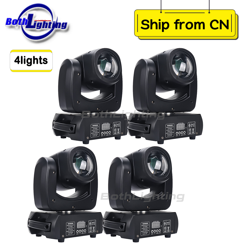 4unit 100W Mini Beam Moving Head Light with 18 prism Mover Head Light DMX512 Wedding DJ Party