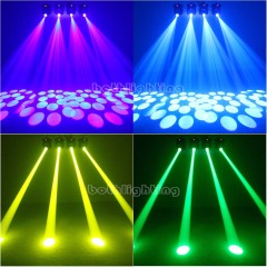 4unit with case100W Mini Beam Moving Head Light 18 prism rainbow effect Mover Head Light Wedding DJ Party