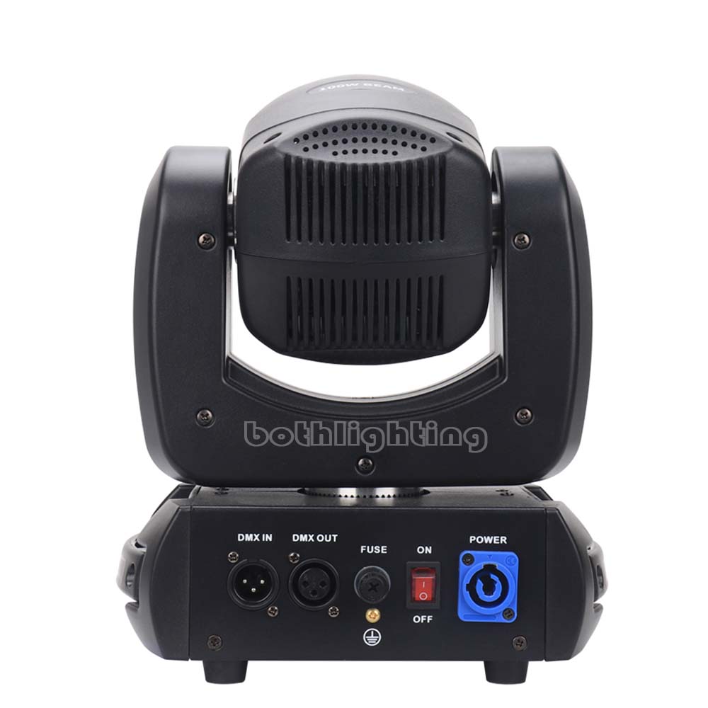 2unit 100W Mini Beam Moving Head Light 18 prism DMX512 LED Mover Head Light Wedding DJ Club