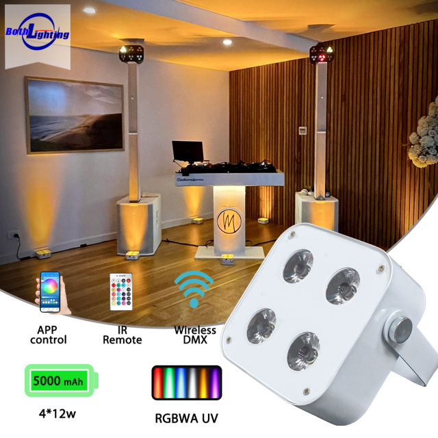 4pcs IR4 Battery Operated Dj Freedom 4x12w IR4 Wireless LED Uplighting Wedding