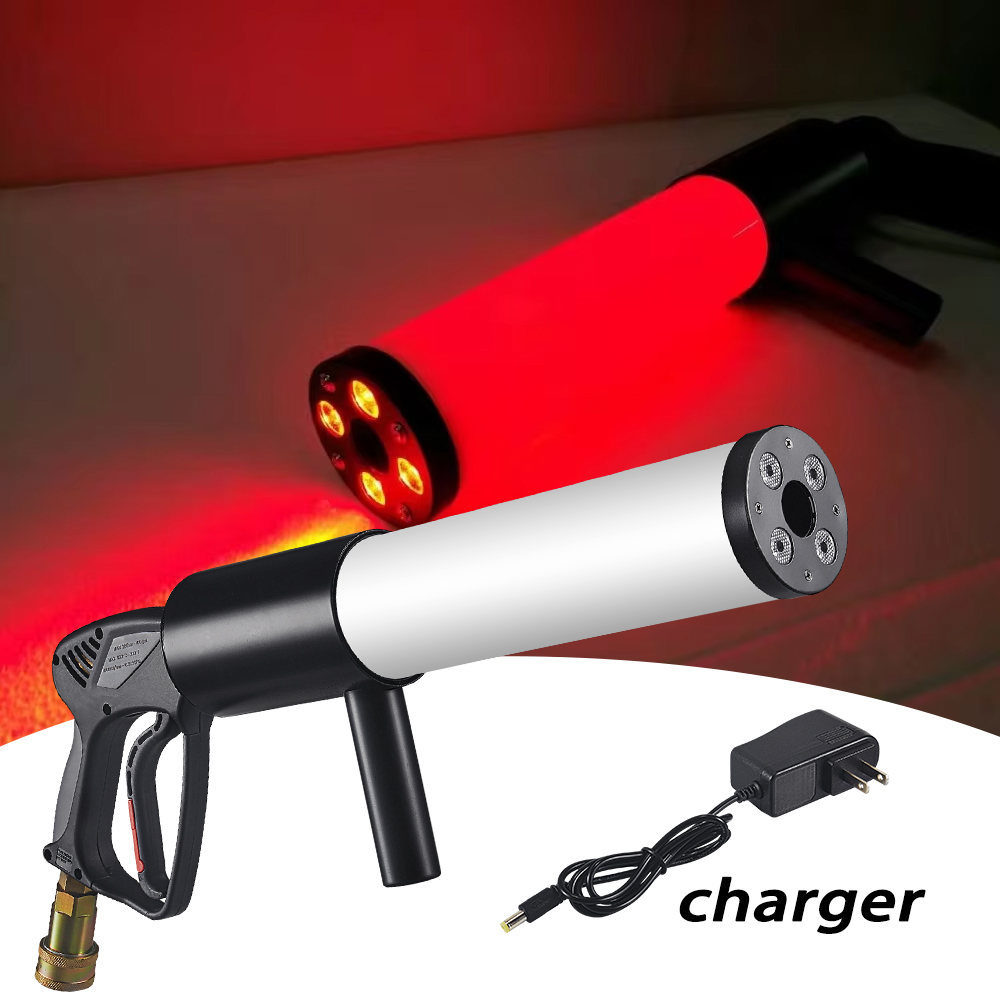 BothLighting 1PCS LED CO2 Gun for DJ Fogger CO2 Jet Machine with RGB Color Special Effect with CASE