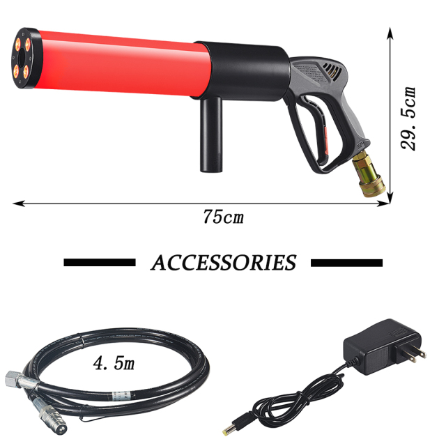BothLighting 1PCS LED CO2 Gun for DJ Fogger CO2 Jet Machine with RGB Color Special Effect