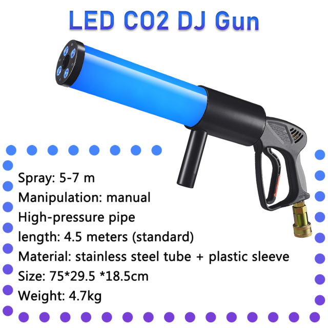 BothLighting 1PCS LED CO2 Gun for DJ Fogger CO2 Jet Machine with RGB Color Special Effect