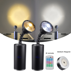 20pcs with Case 10W LED Mini Pinspot Light Warm White/Cool White 2in1 Wireless DMX & Battery Powered Wedding SpotLight with IR Remote