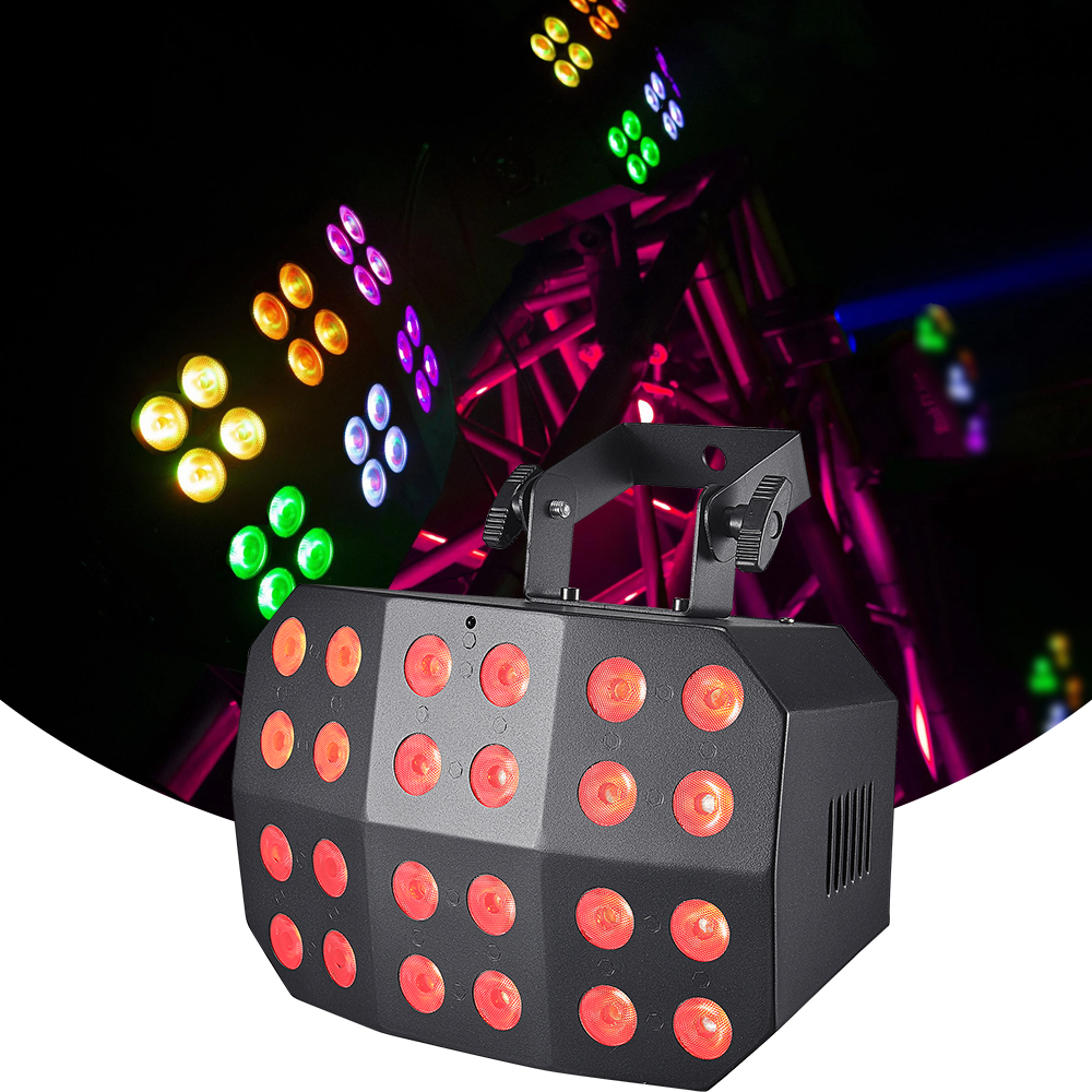 4pcs 24x12w RGBWA UV 6in1 Spider Wash Light Wireless DMX Battery LED Uplights Wash DJ Wedding Light