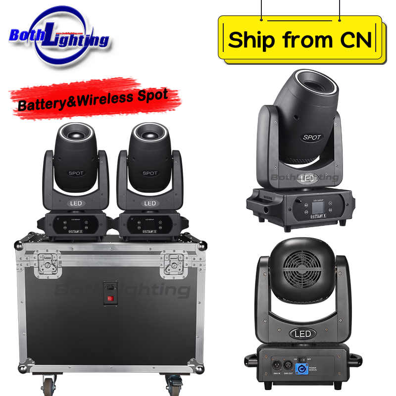 2units with charging case BPM-Spots 100 Battery & Wireless DMX 100W LED Spot Moving Head Light Wedding DJ Club Events
