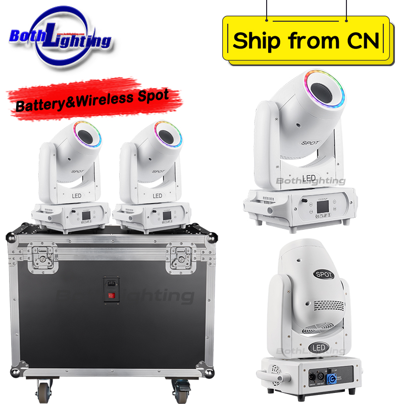 2units with charging case BPM-Spots 100 Battery & Wireless DMX 100W LED Spot Moving Head Light Wedding DJ Club Events