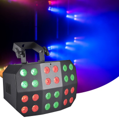 2pcs Spider Wash Light 24x12w RGBWA UV 6in1 Battery Power Wireless DMX Uplight Wash Wedding Party