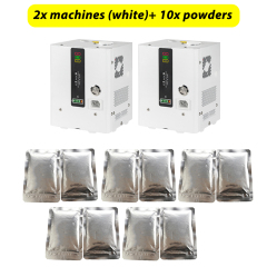 2x machines(white) +10x powders