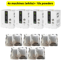 4x machines(white) +10x powders