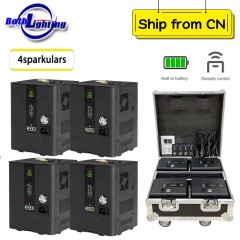 4pcs in a case Battery Operated Mini Cold Spark Machine Stage Effect Fountain Fireworks Machine with  IR Remote Control