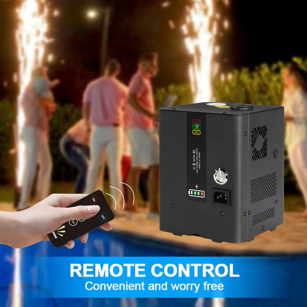 4pcs Battery Operated Mini Cold Spark Machine Stage Effect Fountain Fireworks Machine with 2.4G Wireles Remote Control