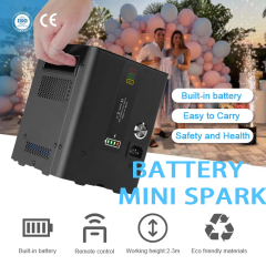 4pcs Battery Operated Mini Cold Spark Machine Stage Effect Fountain Fireworks Machine with  IR Remote Control