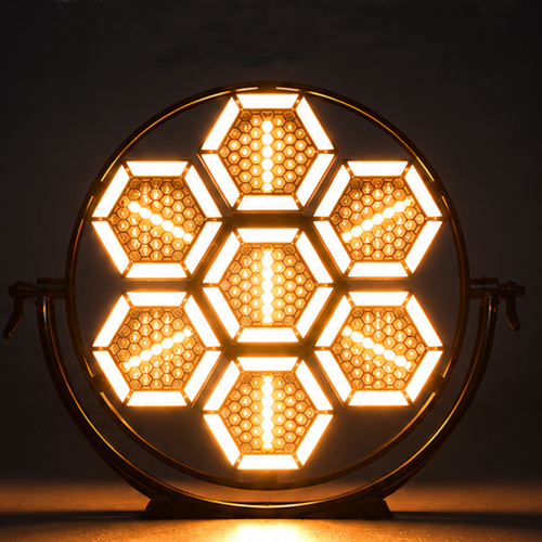 2pcs with case Retro7 Pro 7x60W LED Retro Stage Light RGB Strobe Blinder Light for DJ Disco Club Events