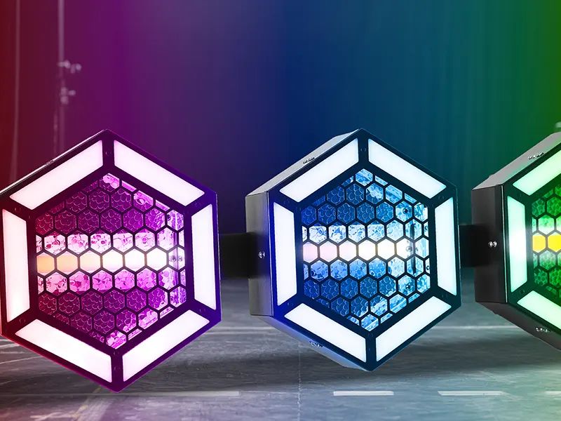 2pcs with case Retro6 Pro RGB LED Hexa Pixel Blinder Light Retro Flash Background Effect Lighting for DJ Stage Party