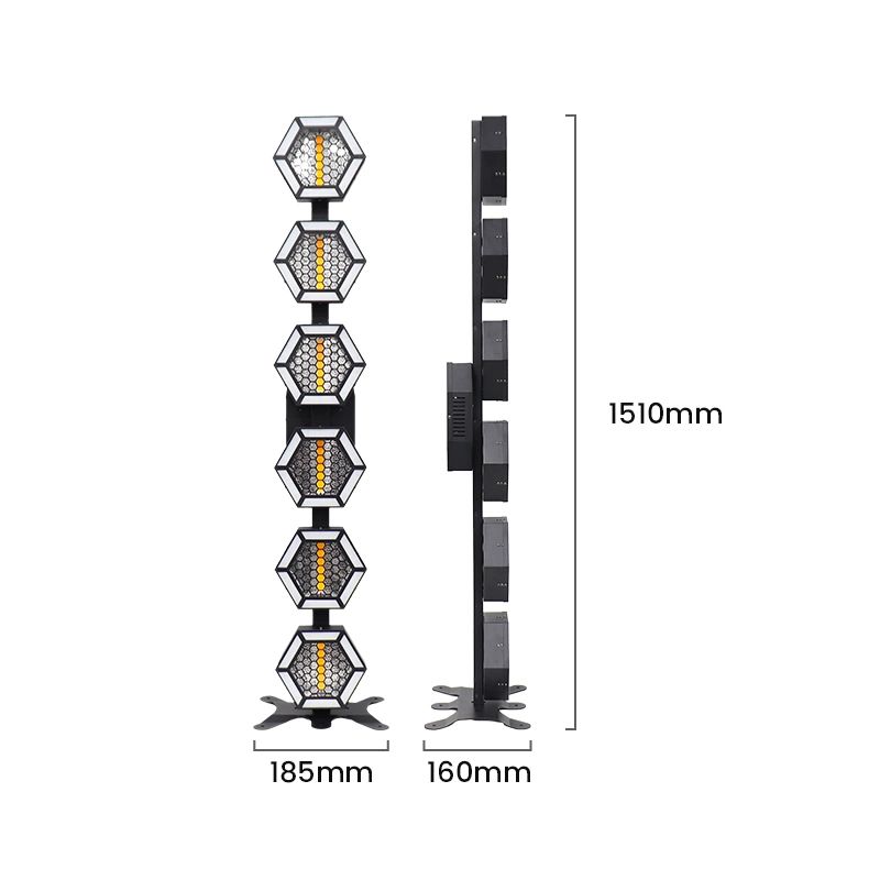 2pcs Retro6 Pro RGB LED Matrix Retro Light Hexagonal Flash Blinder Stage Light for Concert Club Event Lighting
