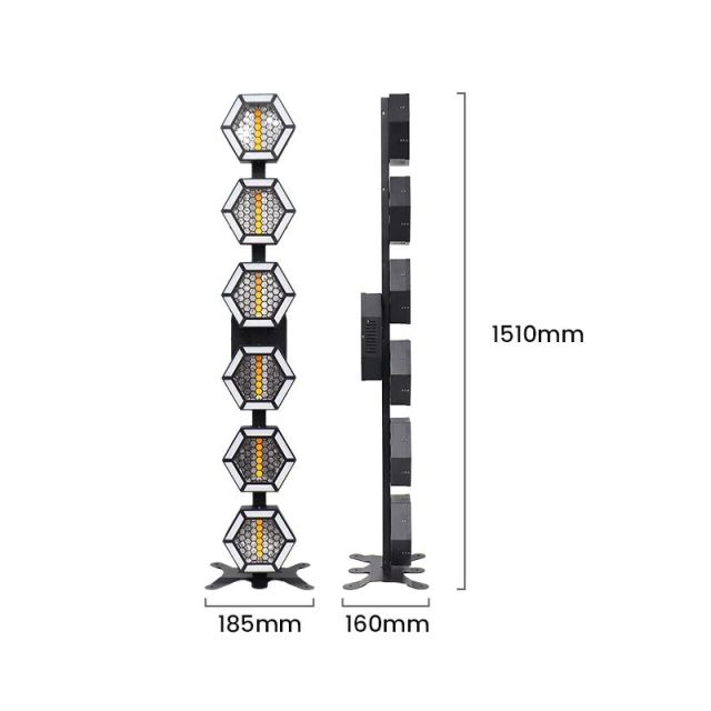 2pcs with case Retro6 Pro RGB LED Hexa Pixel Blinder Light Retro Flash Background Effect Lighting for DJ Stage Party
